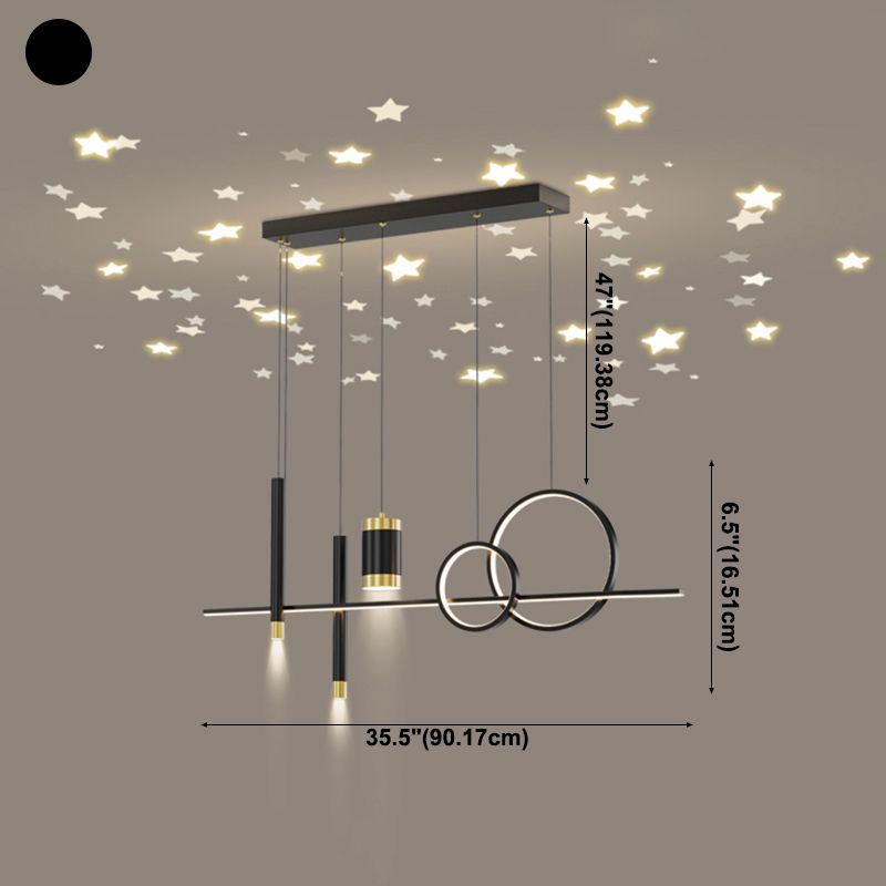 Spherical Shape Island Lights Contemporary Style Metal Island Lighting