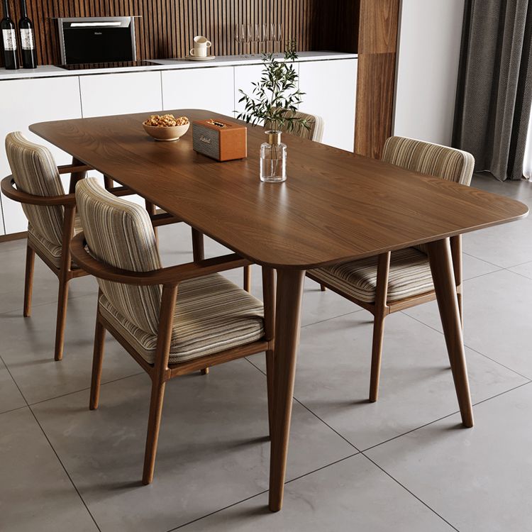 Medieval Modern Ash Wood Table Rectangle Table with 4 Legs for Home