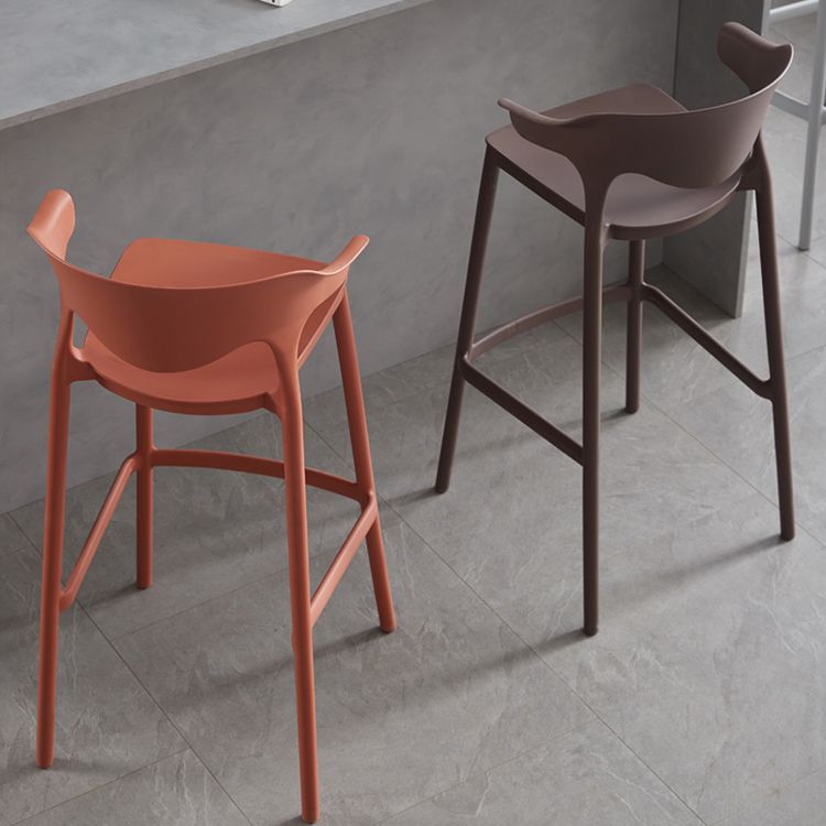 Modern Style Stackable Bar-stool Plastic Counter Bar Stool for Home