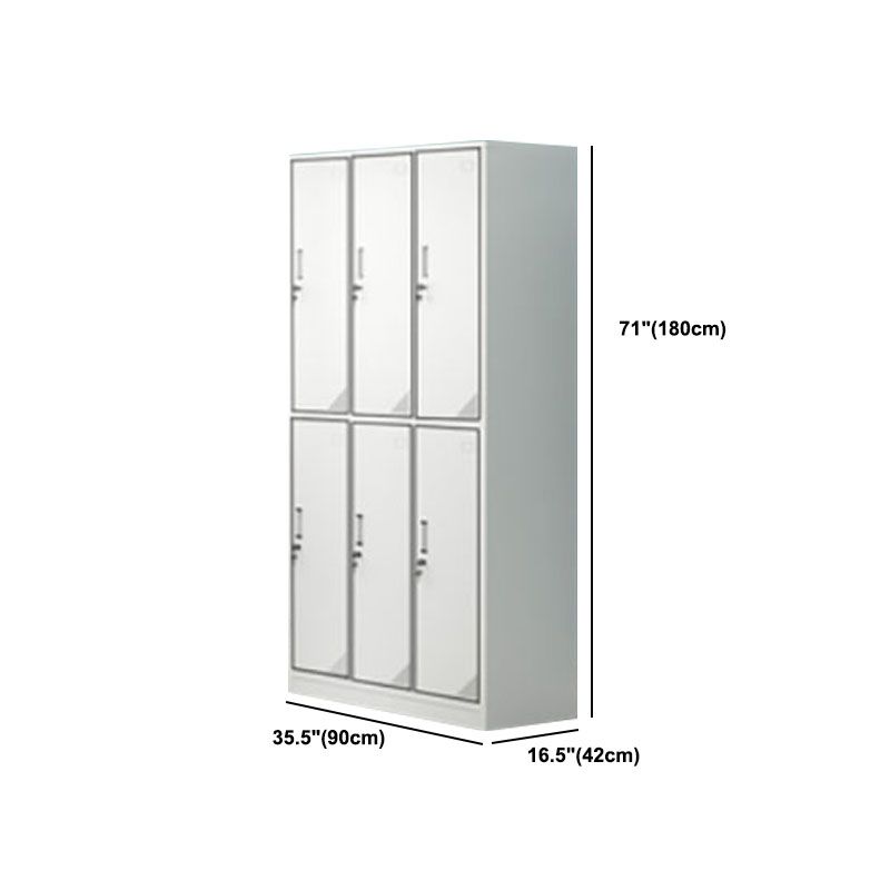 Contemporary Style Steel Wardrobe White Colour Wardrobe Closet with Lock