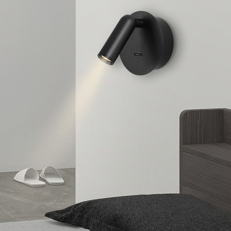 White/Black Modernism Single Wall Mounted Sconce LED Wall Light for Bedroom
