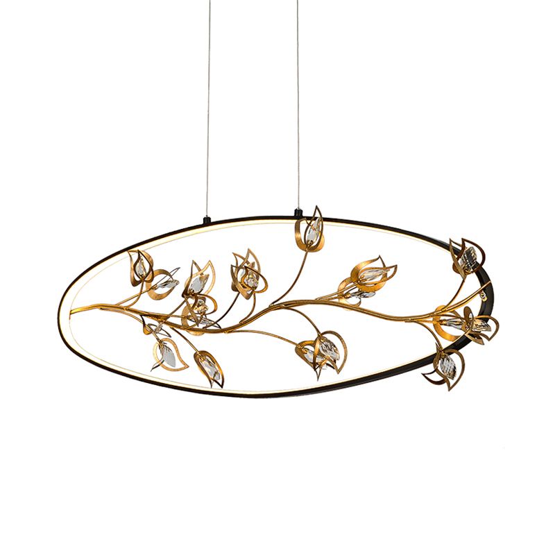 Rama de oro Cosco Luz de techo Modernismo Flea de lámpara de araña LED de oro