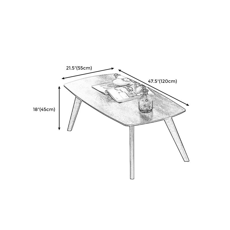 Modern Style 4-Leg Base Solid Color Round/square Wooden Coffee Table For Apartment