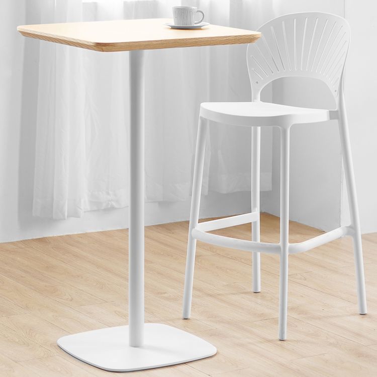 Mesa de barra de metal industrial Top 41.3 "H Table de bistro de pedestal para café