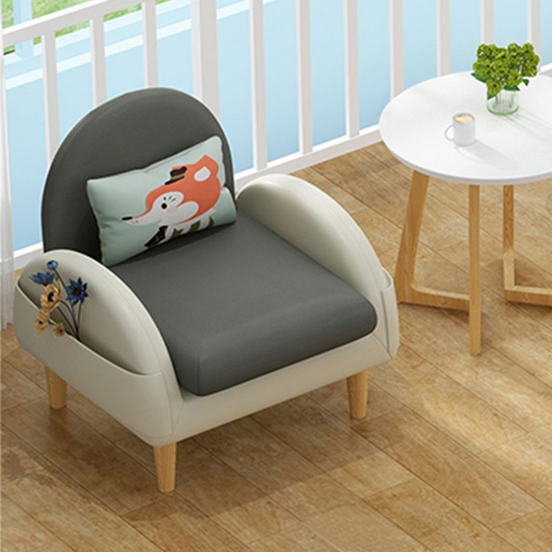 25.6"L x 23.62"W x 29.53"H Modern Faux Leather Tight Back Armchair