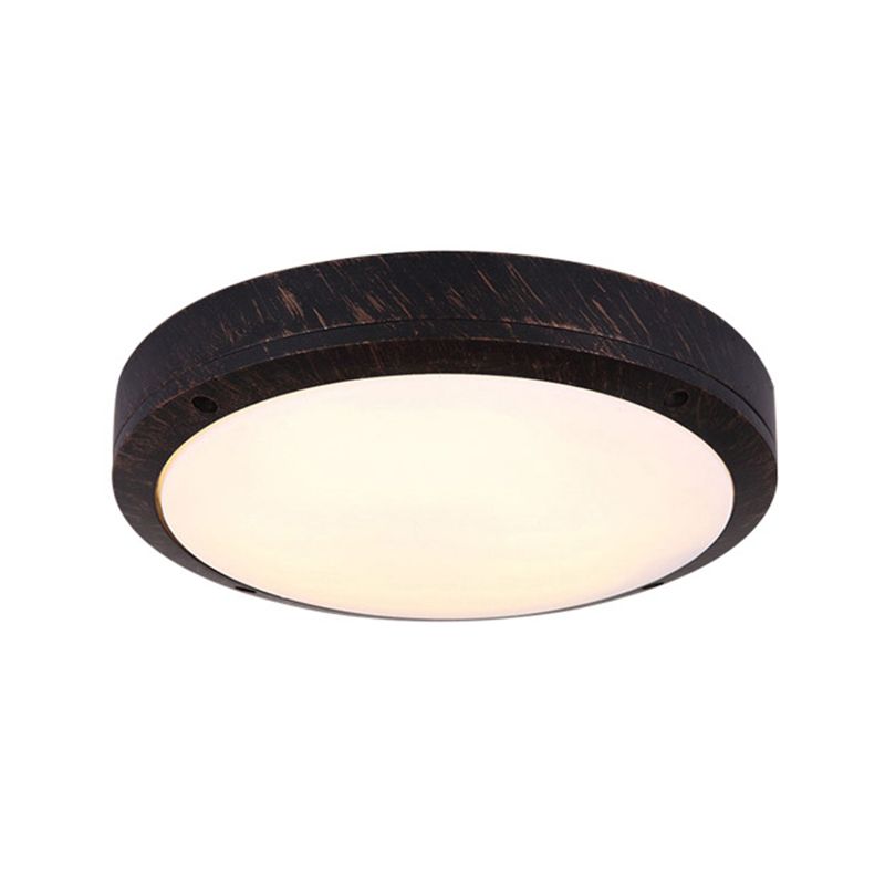 Retro Geometric Flush Mount Lamp Metallic LED Ceiling Light for Outdoor