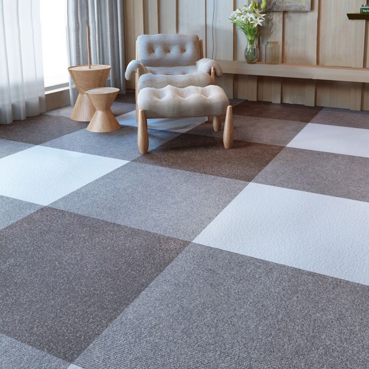 Carpet Tile Non-Skid Fade Resistant Solid Color Self-Stick Carpet Tiles Dining Room
