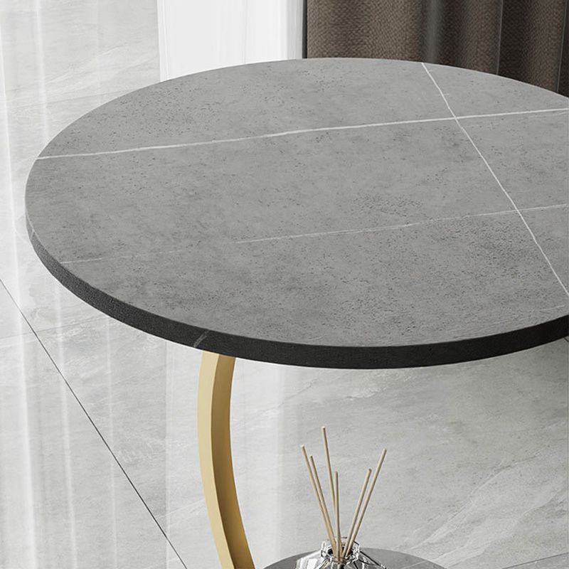 Abstract Round End Table Minimalist Side End Table for Living Room