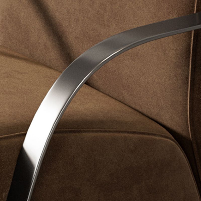 Tight Back Square Arms with Fabric Seat Arms Included Solid Color Arm Chair