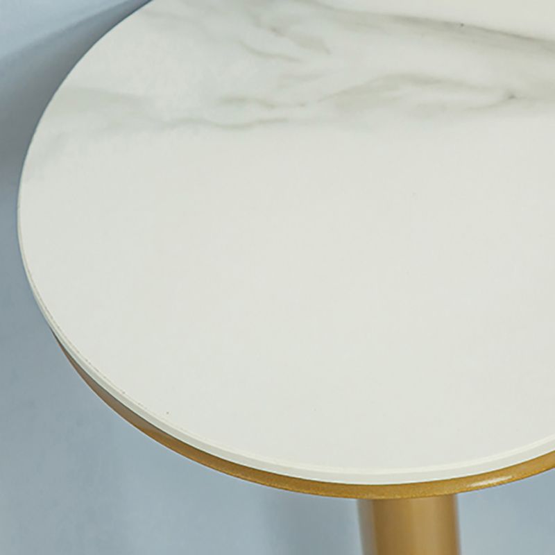 Table à manger à barre de pierre de pierre blanche glam