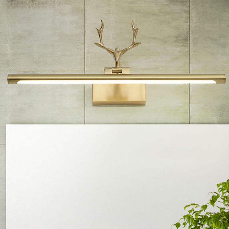 Linear Shape Metal Wall Light Modern Single Light Mirror Wall Mount Light