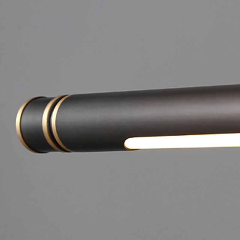 Metal Metallic Bar Vanity Light Contemporary Wall Mount Light in Brass/Black