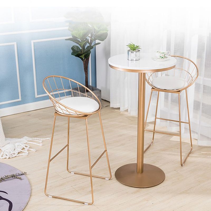 Round 1/2/3/4 Pieces Pub Dining Set Modern Metal Living Room Counter Height Set