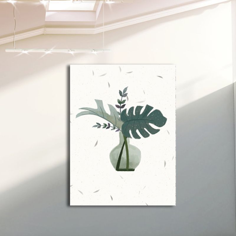 Toile d'arrangement botanique, décoration murale texturée de Style nordique, couleur douce pour la maison