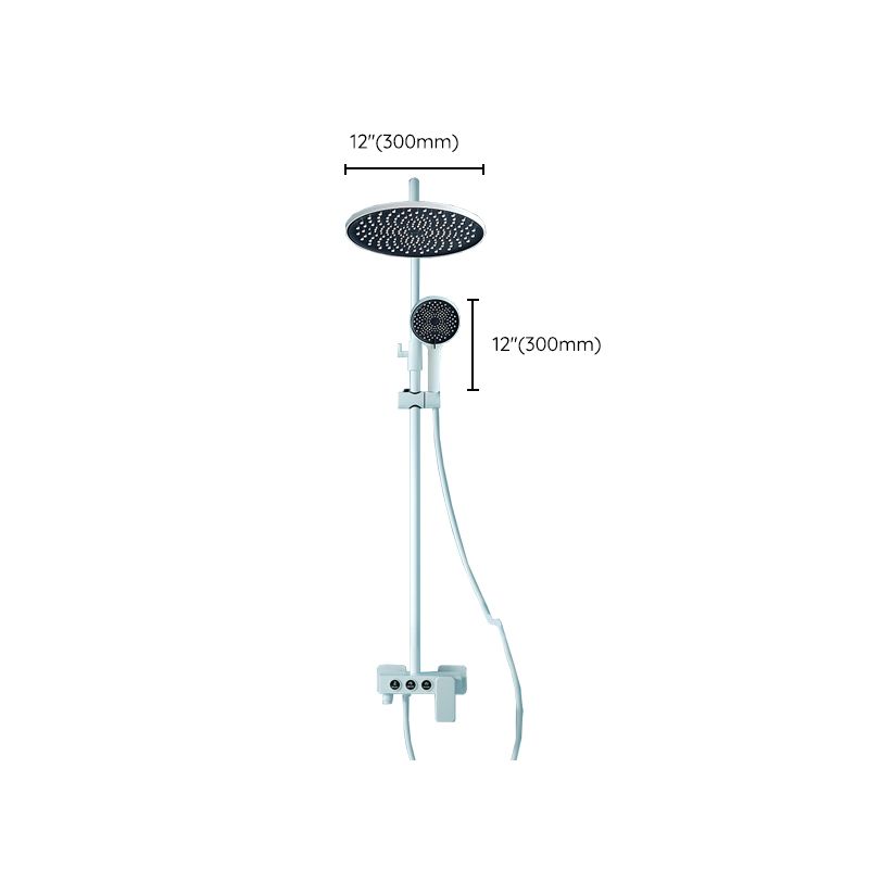 Contemporary Copper Shower System Wall Mounted Shower System with Hand Shower