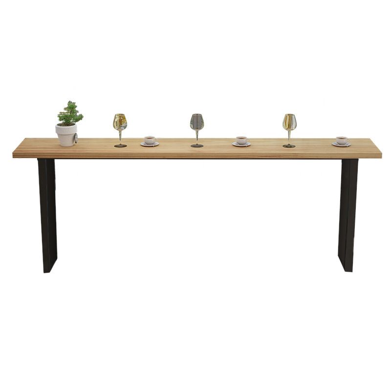 Modern Bar-height Table Solid Wood Top Bar Table for Patio Use