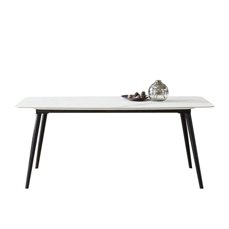 Rectangle Modern Stone Table Standard Height Dining Table with 4 Legs