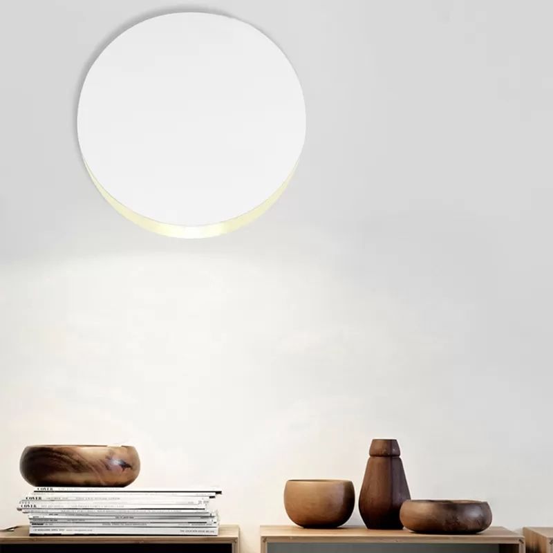 Cirkel kinder slaapkamer muur licht metaal modern eenvoudig sconce licht voor woonkamer