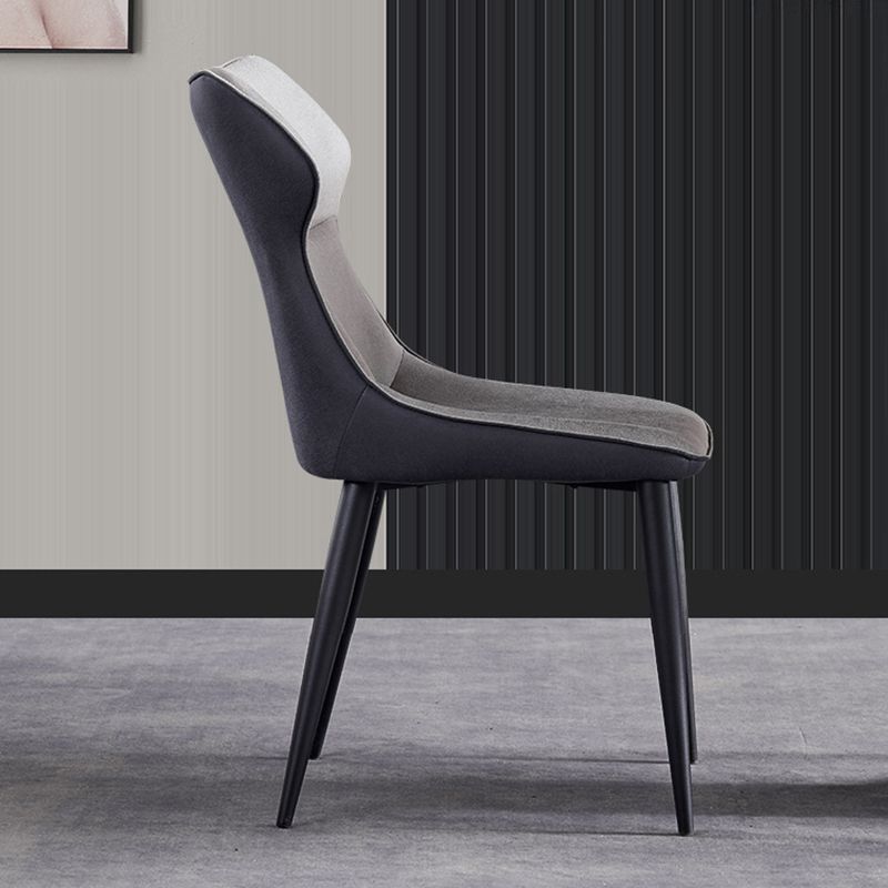 Modern Style Kitchen Dining Side Chair Polyurethane Dining Chair with Carbon Steel Legs