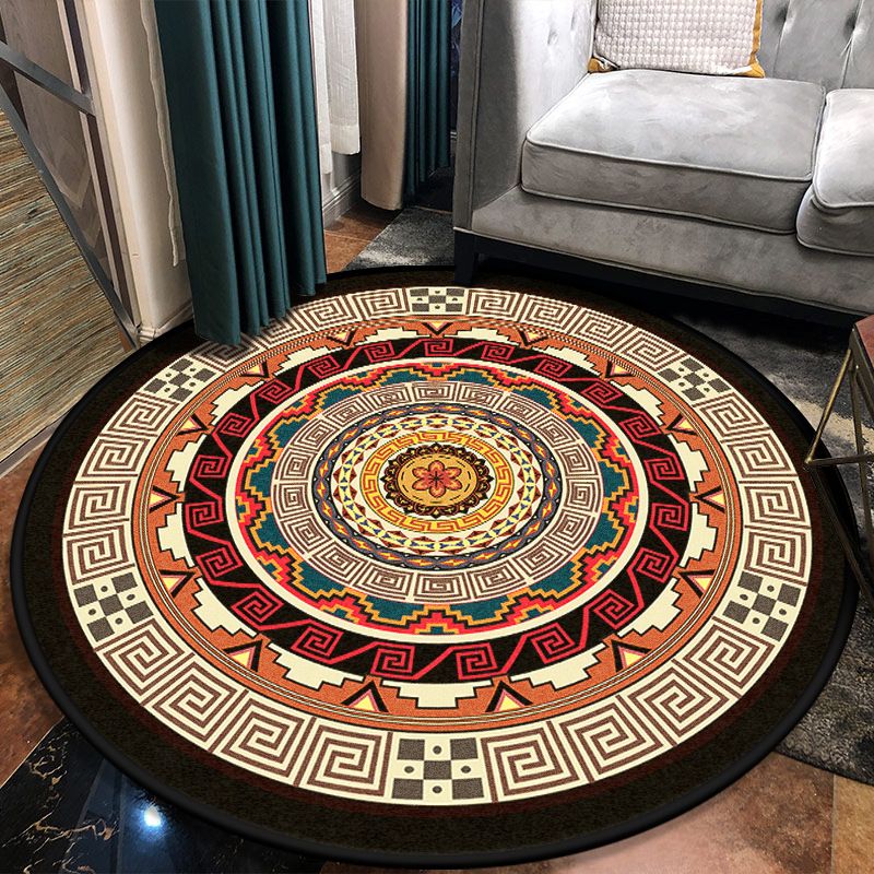 Multi Colored Moroccan Area Rug Synthetics Seamless Geometric Shapes Rug 356 Carpet for Living Room