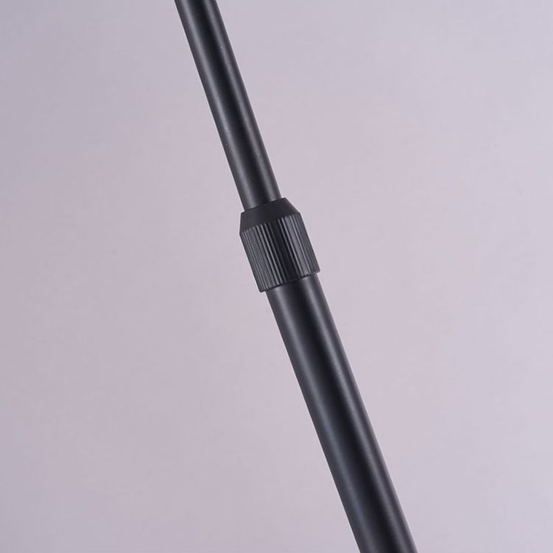 Fishing Rod Floor Reading Light Modern Metal 1-Light Living Room Floor Light with Drum Shade