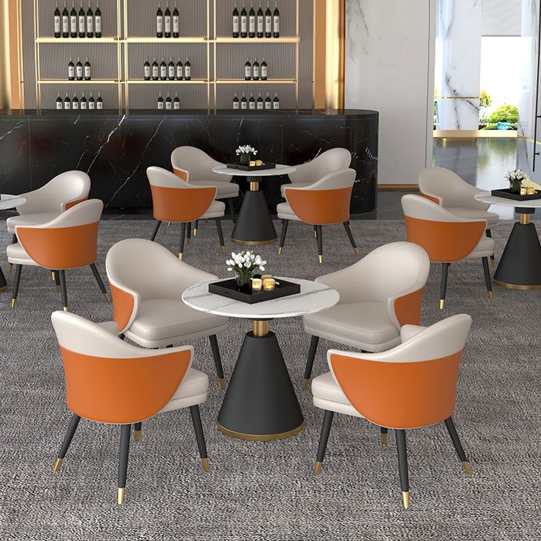 Contemporary Design 1/4/5 Pieces Dining Set Round Dining Room Table Set