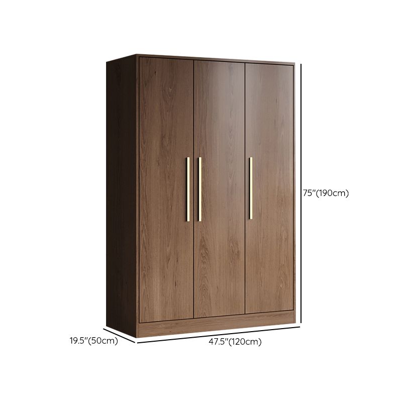 Brown Engineered Wood Wardrobe Closet Modern Wardrobe Armoire