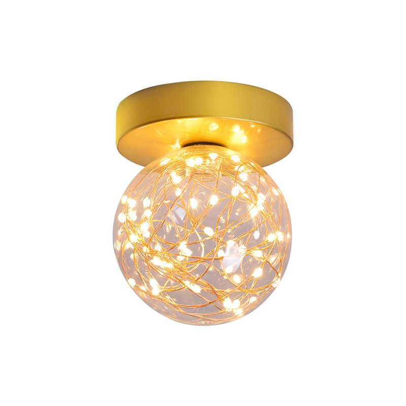 Illuminazione sferica del montaggio a soffitto di stile moderno LED del montaggio a incasso con l'ombra di vetro