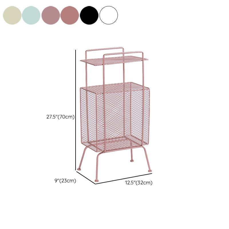 Scandinavian Metal Standard Bookshelf 3 Shelves Open Back Bookcase