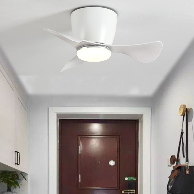 Geometry Ceiling Fan Light Kids Style Metal 1 Light LED Flush Light for Bedroom
