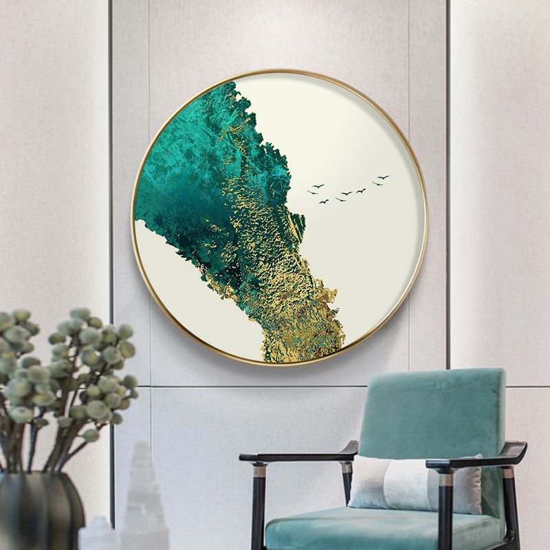 Pastel Color Abstract Canvas Textured Scandinavian Style Girls Bedroom Wall Art Print