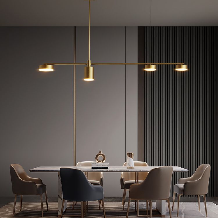Drum Dinning Room Island Ceiling Light Metal LED Minimalist Island Pendant Light
