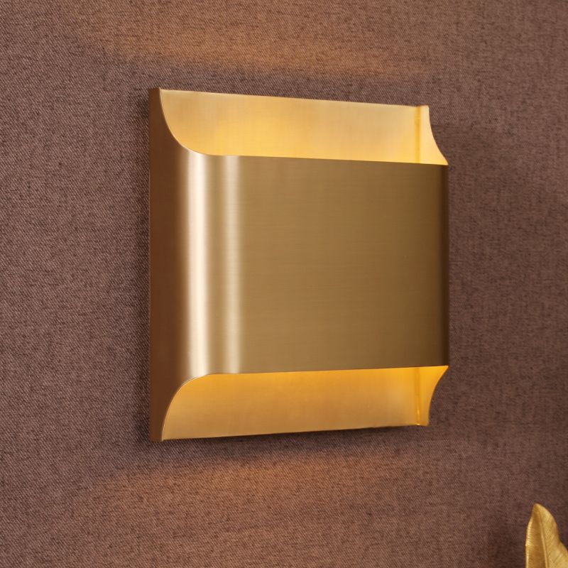 Rectangular Brass Sconces Wall Lights Modern Style 1-Light Wall Sconce Light Fixtures