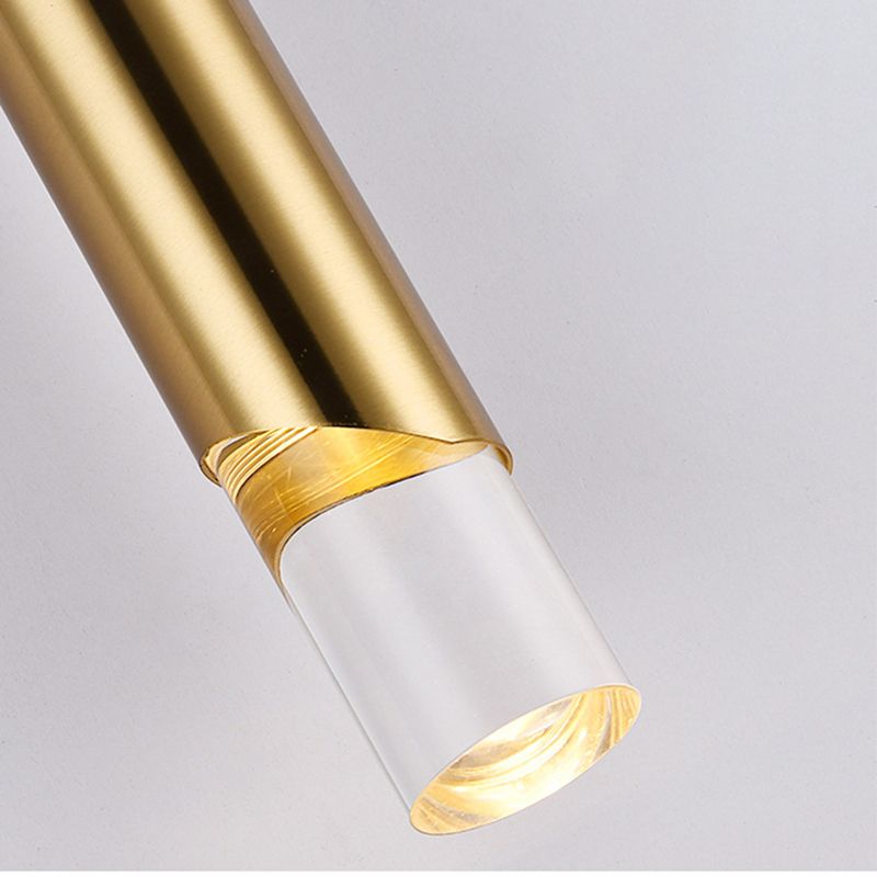 1 iluminación de colgante de cilindro ligero luces de techo acrílico modernas para restaurante