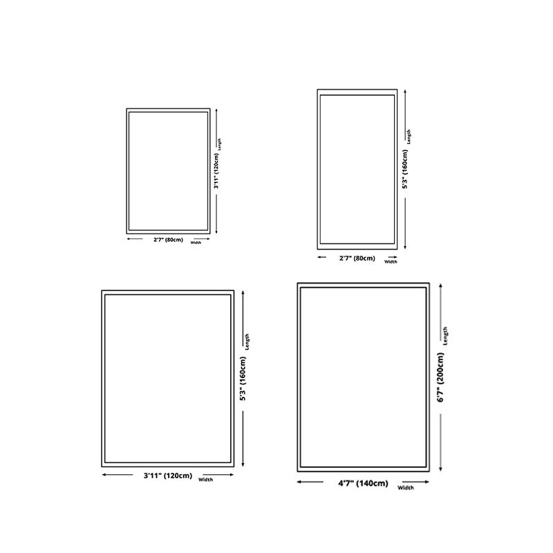 Grey Tone Rug Rectangle Shape Stain Resistant Rug for Home Decor