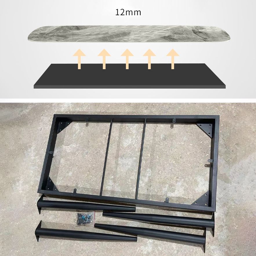 Modern Sintered Stone Rectangle Dining Set White Dining Set for Home Use