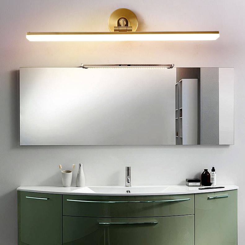 Modern Luxury Linear Vanity Lighting Fixtures Copper Vanity Lights for Bathroom