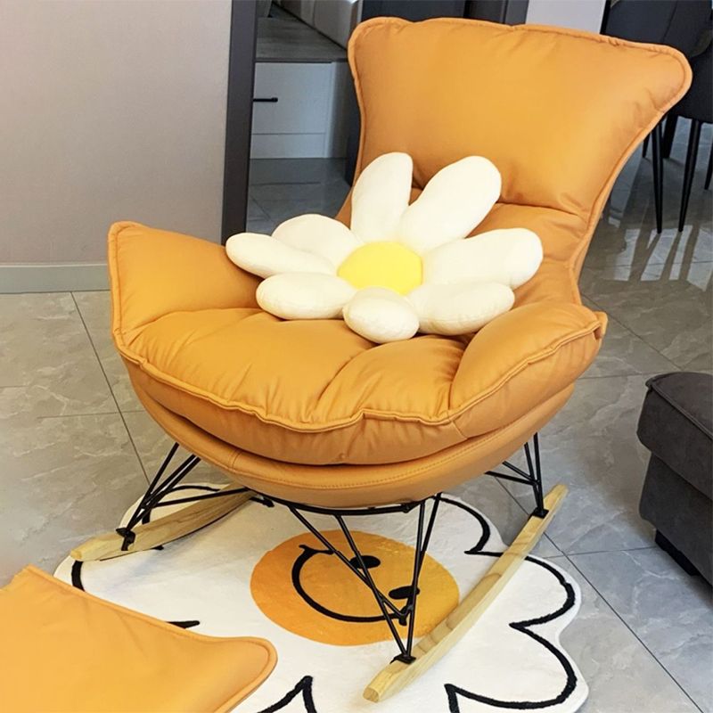 Modern Rocking Chair Solid Wood Rocker Chair with Light Legs