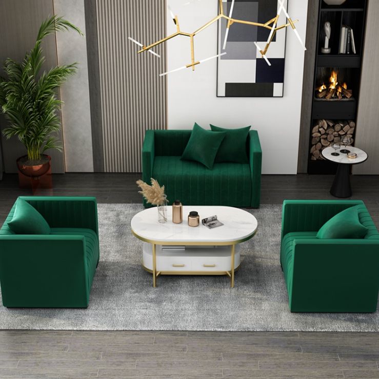 Glam 4 Legs Coffee Cocktail Table Slate Cocktail Table for Living Room