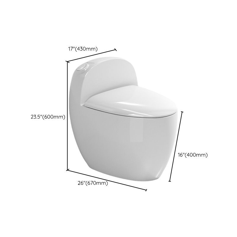 Floor Mount Flush Toilet Concealed Tank One-Piece Toilet with Slow Close Seat