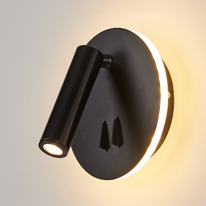 Modern Minimalist Style Cylinderical Sconce Light Fixtures Metal 2 Lights Wall Light