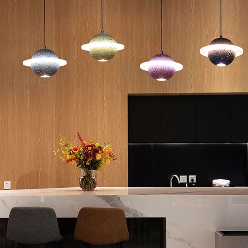 Modern Style Spherical Shape Pendant Lighting Cement Pendant Light for Bedroom