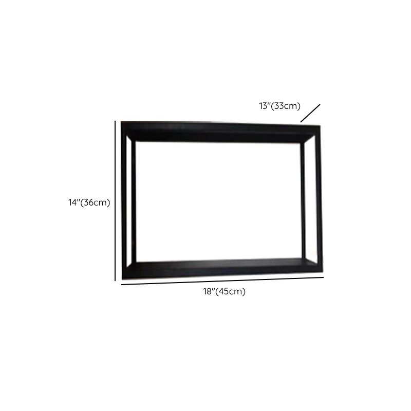 Wall Mounted Metal Bookshelf Modern Floating Bookcase with 1 Shelf