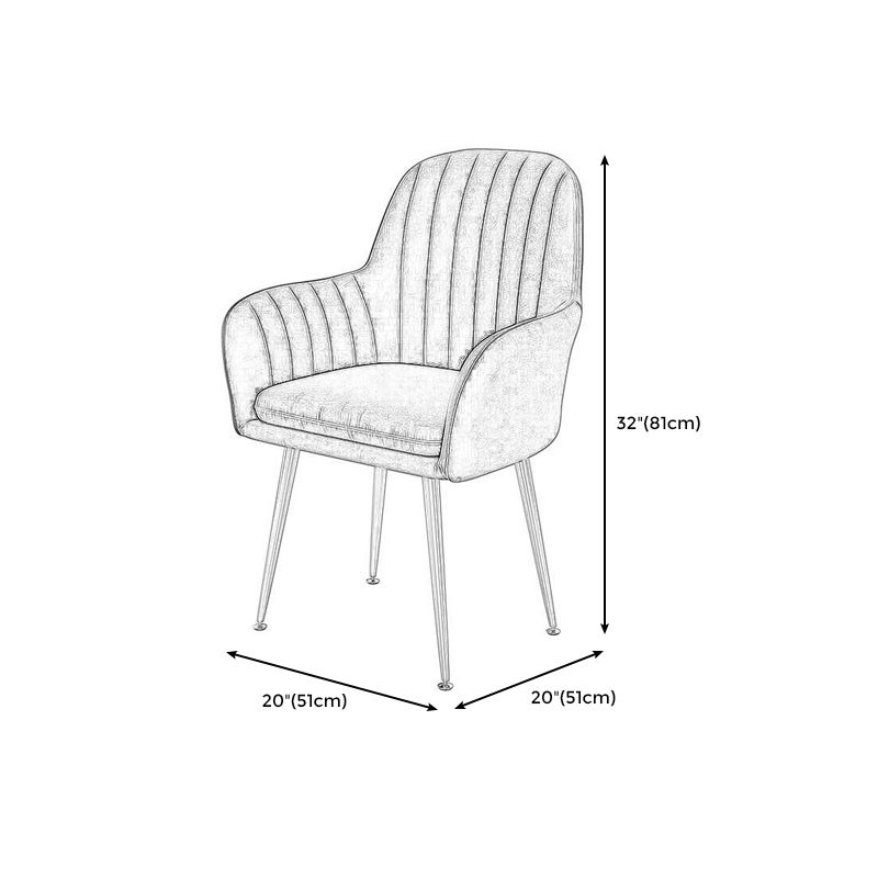 20.08"L x 20.08"W x 31.89"H Modern Sewn Pillow Back Flared Arms Parsons Chair