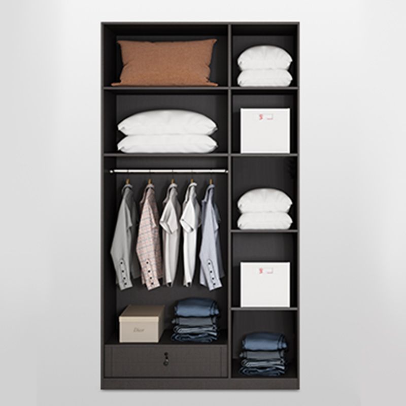 Modern Style Wardrobe Armoire Wood Wardrobe Closet with 1-drawer