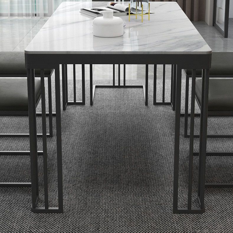 Modern 1/2/6/7 Pieces Dinette Set with White Sintered Stone Top Rectangle Dining Table Set