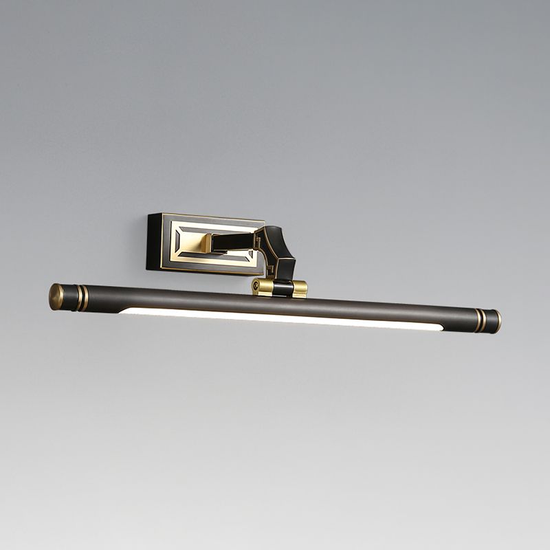 Metal Metallic Bar Vanity Light Contemporary Wall Mount Light in Brass/Black