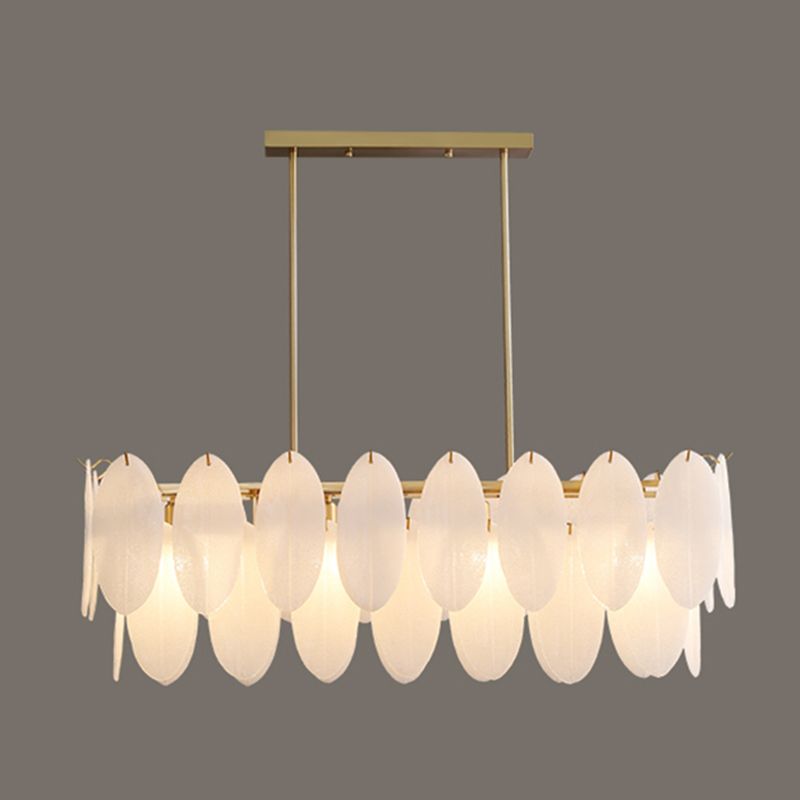 Modern Glass Island Chandelier Lights Minimalism Living Room Suspension Light