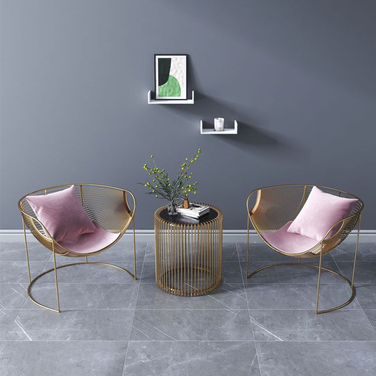 Nordic Style Metal Dining Room Chair Velvet Dining Chair for Restaurant Use