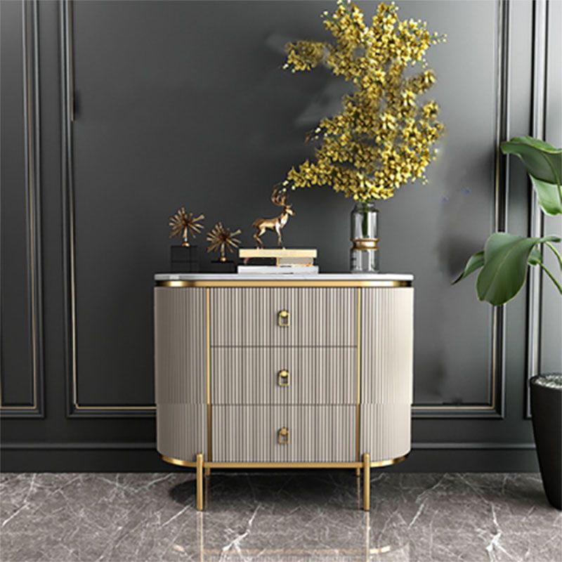 Glam Stone Storage Chest Home 16" W Vertical Chest with 3 Drawers